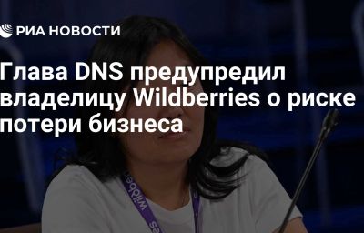 Глава DNS предупредил владелицу Wildberries о риске потери бизнеса