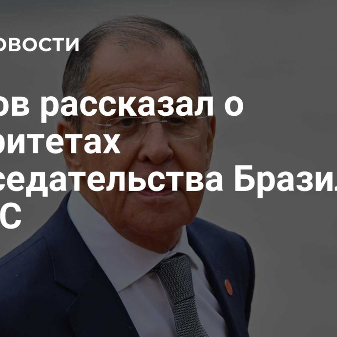 Лавров рассказал о приоритетах председательства Бразилии в БРИКС