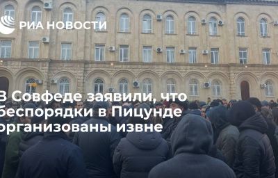 В Совфеде заявили, что беспорядки в Пицунде организованы извне