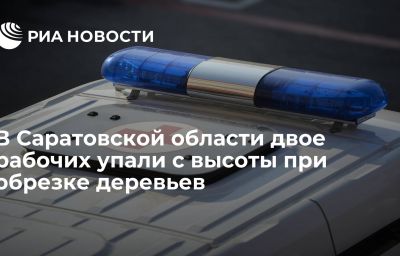 В Саратовской области двое рабочих упали с высоты при обрезке деревьев