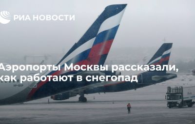 Аэропорты Москвы рассказали, как работают в снегопад