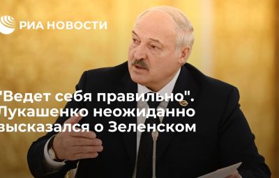 "Ведет себя правильно". Лукашенко неожиданно высказался о Зеленском