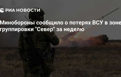 Минобороны сообщило о потерях ВСУ в зоне группировки "Север" за неделю