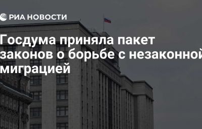 Госдума приняла пакет законов о борьбе с незаконной миграцией