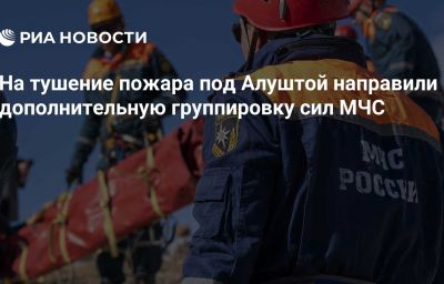 На тушение пожара под Алуштой направили дополнительную группировку сил МЧС