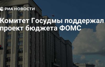 Комитет Госудмы поддержал проект бюджета ФОМС