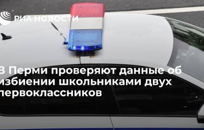 В Перми проверяют данные об избиении школьниками двух первоклассников