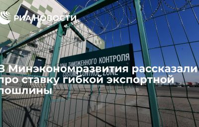 В Минэкономразвития рассказали про ставку гибкой экспортной пошлины