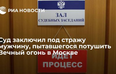 Суд заключил под стражу мужчину, пытавшегося потушить Вечный огонь в Москве