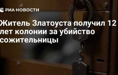 Житель Златоуста получил 12 лет колонии за убийство сожительницы