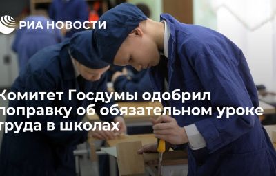 Комитет Госдумы одобрил поправку об обязательном уроке труда в школах