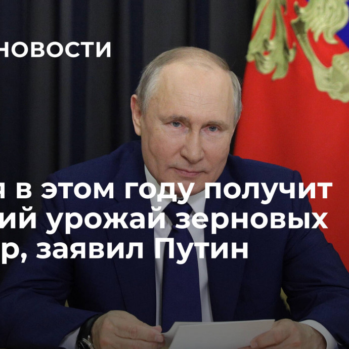 Россия в этом году получит хороший урожай зерновых культур, заявил Путин