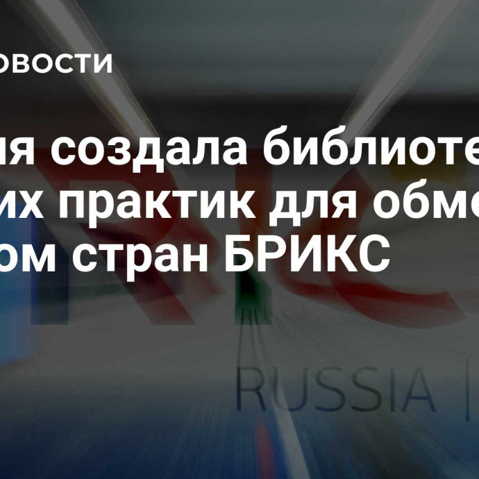 Россия создала библиотеку лучших практик для обмена опытом стран БРИКС