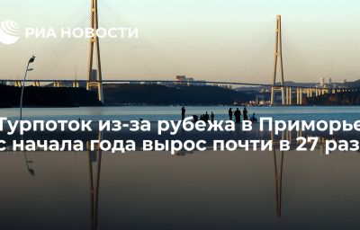 Турпоток из-за рубежа в Приморье с начала года вырос почти в 27 раз