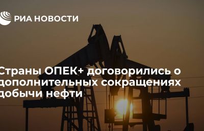 Страны ОПЕК+ договорились о дополнительных сокращениях добычи нефти