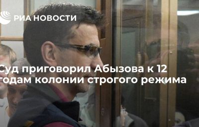 Суд приговорил Абызова к 12 годам колонии строгого режима