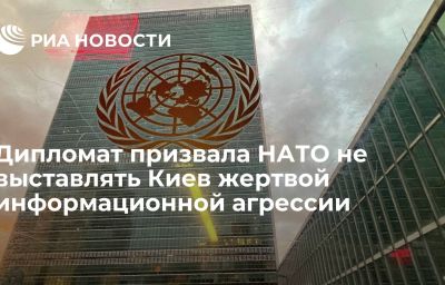 Дипломат призвала НАТО не выставлять Киев жертвой информационной агрессии