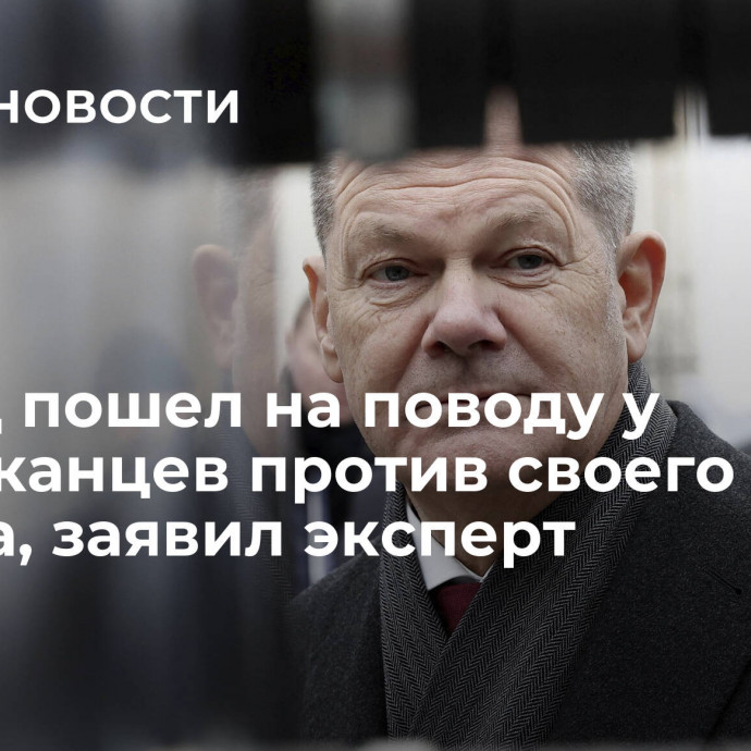 Шольц пошел на поводу у американцев против своего народа, заявил эксперт