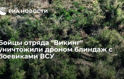 Бойцы отряда "Викинг" уничтожили дроном блиндаж с боевиками ВСУ