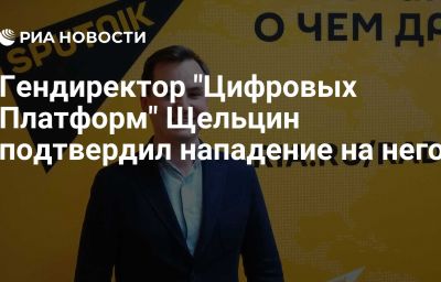 Гендиректор "Цифровых Платформ" Щельцин подтвердил нападение на него
