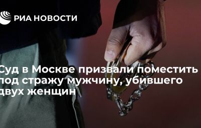 Суд в Москве призвали поместить под стражу мужчину, убившего двух женщин