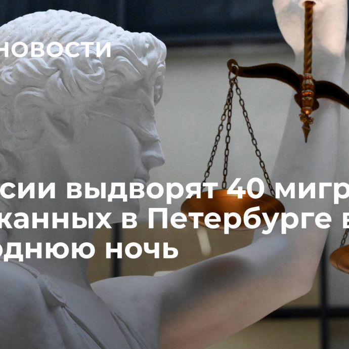 Из России выдворят 40 мигрантов, задержанных в Петербурге в новогоднюю ночь