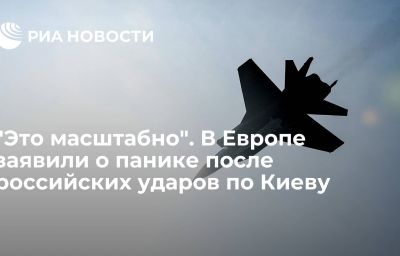 "Это масштабно". В Европе заявили о панике после российских ударов по Киеву