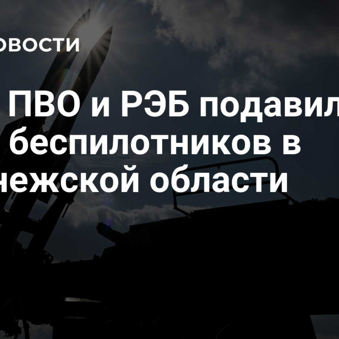 Силы ПВО и РЭБ подавили атаку беспилотников в Воронежской области