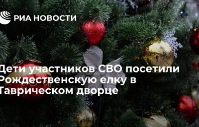 Дети участников СВО посетили Рождественскую елку в Таврическом дворце