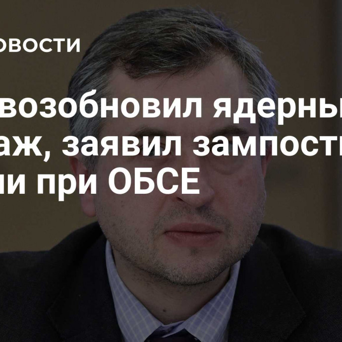 Киев возобновил ядерный шантаж, заявил зампостпреда России при ОБСЕ