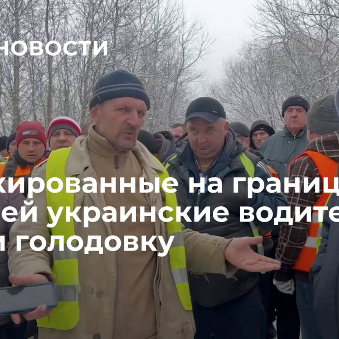 Заблокированные на границе с Польшей украинские водители начали голодовку