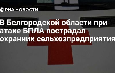 В Белгородской области при атаке БПЛА пострадал охранник сельхозпредприятия