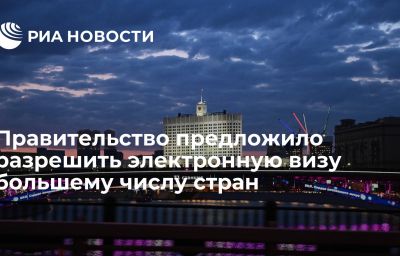 Правительство предложило разрешить электронную визу большему числу стран