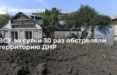 ВСУ за сутки 30 раз обстреляли территорию ДНР