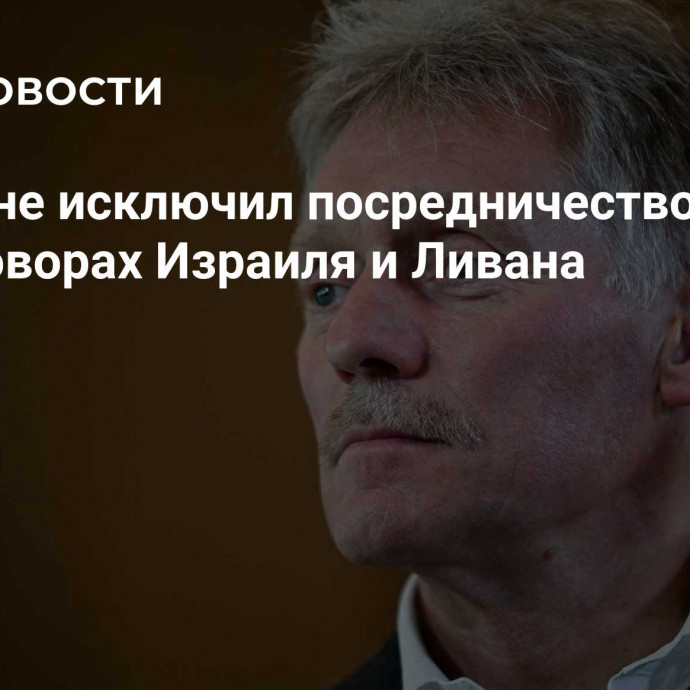 Песков не исключил посредничество России в переговорах Израиля и Ливана