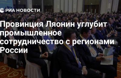 Провинция Ляонин углубит промышленное сотрудничество с регионами России