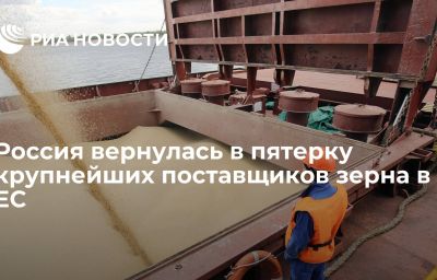 Россия вернулась в пятерку крупнейших поставщиков зерна в ЕС