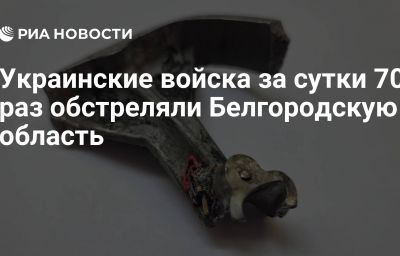 Украинские войска за сутки 70 раз обстреляли Белгородскую область