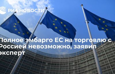 Полное эмбарго ЕС на торговлю с Россией невозможно, заявил эксперт