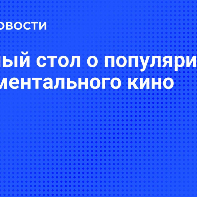 Круглый стол о популяризации документального кино