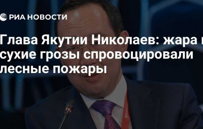 Глава Якутии Николаев: жара и сухие грозы спровоцировали лесные пожары