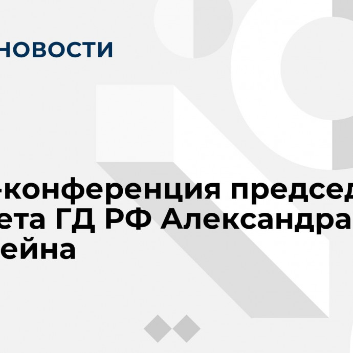 Пресс-конференция председателя Комитета ГД РФ Александра Хинштейна