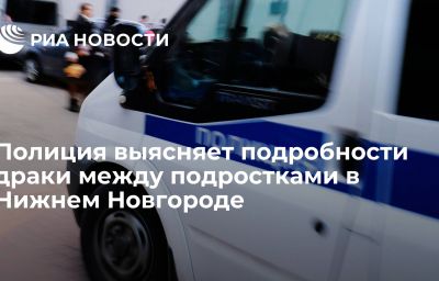 Полиция выясняет подробности драки между подростками в Нижнем Новгороде