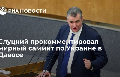 Слуцкий прокомментировал мирный саммит по Украине в Давосе