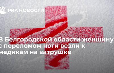 В Белгородской области женщину с переломом ноги везли к медикам на ватрушке