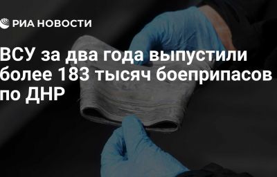 ВСУ за два года выпустили более 183 тысяч боеприпасов по ДНР