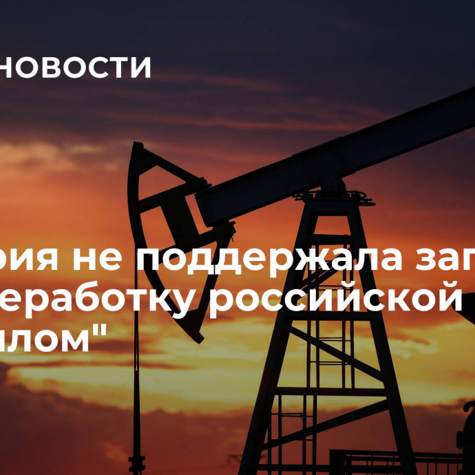 Болгария не поддержала запрет на переработку российской нефти 