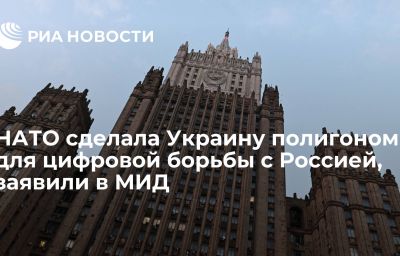 НАТО сделала Украину полигоном для цифровой борьбы с Россией, заявили в МИД