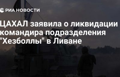 ЦАХАЛ заявила о ликвидации командира подразделения "Хезболлы" в Ливане