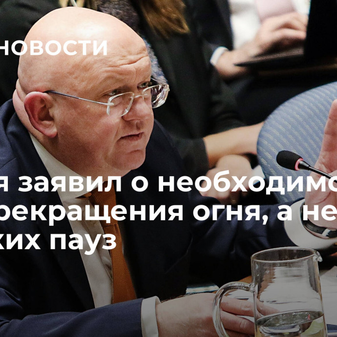 Небнзя заявил о необходимости в Газе прекращения огня, а не коротких пауз